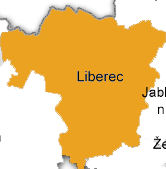 mapa okresu Liberec